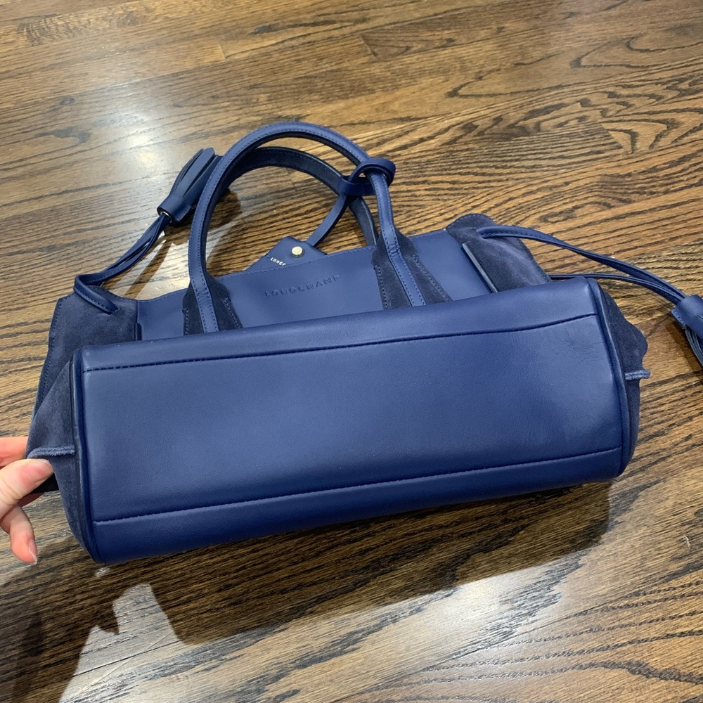Good Condition Longchamp Penelope Fantaisie Small Tote Bag Navy Blue - Picture 7 of 16